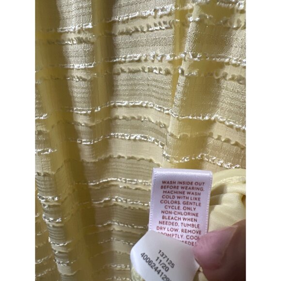 Lauren Conrad Pale Yellow Textured Blouse Size XL - Picture 7 of 9
